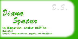 diana szatur business card